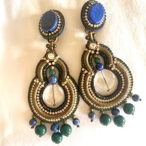 Ranjana Khan clip on earrings Boho/Tribal